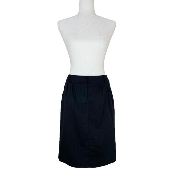 Burberry London Women's Black Minimalist Straight‎ Boss Career Skirt IT 38/W29 - Picture 1 of 13